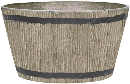 Stone Light DL Series Cast Stone Planter, Size - 16  x 16 x 9.5 inches, Color - Sand Stone