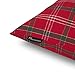 Phantoscope Decorative Christmas Throw Pillow Cover with Grid Background (Gift)