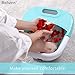 Heated Foot Spa Bath Tub - Collapsible Pedicure Massager with Electric Heating | Bubble Wave | Red Light - 3 in 1 Soak Footbath Set for Feet Relaxation and Stress Relief