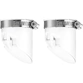 uxcell 2 Pcs PVC Sewer Backflow Preventer, Anti-Odor Core for 50mm/2inch OD Horizontal Tube in Sewage Tanks, White