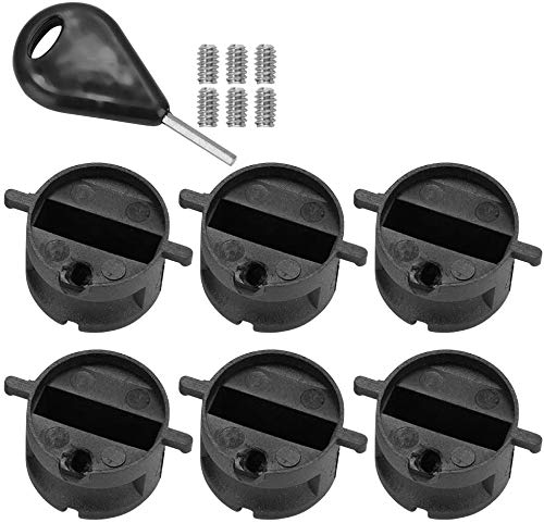 Namvo 6PCS Surfboard Tail Rudder Slot FCS FIN G5 Plugs Box with Screw Key Wrench Black