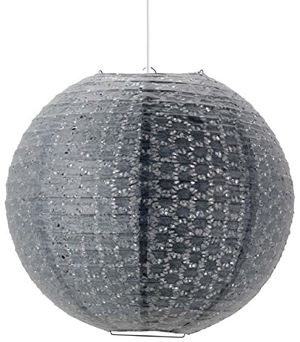 Mathias 3182461 Delight bal/&oacute;n colgado Di/&aacute;metro 52W E27 230V Papel Gris 45 cm