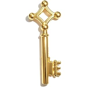 Anime Tie Clips for Men, Golden Key, Copper, 65mm