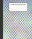Composition Notebook: Unicorn Pastels Ombre Shimmer Faux Glitter College Ruled Notebook Lined School Journal