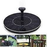 Topnma 1.4W Solar Floating Fountain Pump Mini Garden Water Pump for Courtyard Garden and Patio, Flow 150L/H Energy-saving Environmental-friendly Universal