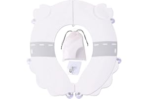 Toilet Training Seat, Splash-Proof Toddler Toilet Seat Attachment, Foldable Anti Slip for Home Travel Bathroom Car Kids Boys 