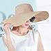 Women's Summer Wide Brim Beach Hats Sexy Chapeau Large Floppy Sun Caps (light brown-6)