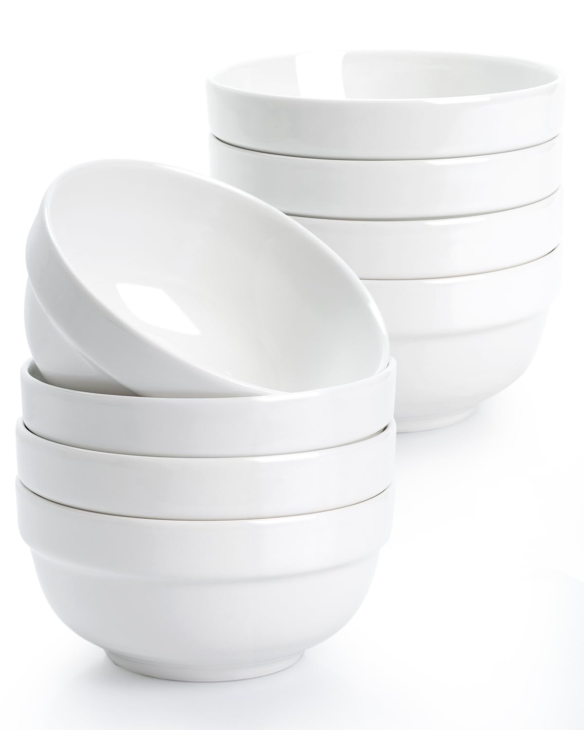 Photo 1 of NUTRIUPS 12oz Small Bowls, 4.5in Ice Cream Bowl, Set of 8 White Ceramic Bowl for Dessert Snack Rice Side Dishes