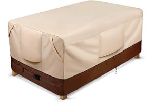 COSFLY Waterproof Patio Furniture Table Covers Durable, Rectangular Outdoor Coffee Table Covers - Fits up to 74L x 47W x 28H inches