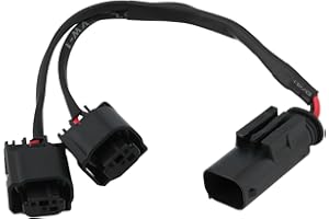 OTOTEC 12V Motorcycles Y AUX Adapter Cable Compatible with BMW R1200GS R1250GS Heated Grips Sat Nav GPS 20cm