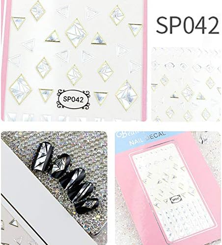 xxiaoTHAWxe Nail Sticker, Fashion 3D Star Heart Snowflake Water Drop Nail Sticker Water Transfer Art Decor 42#