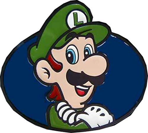 Nintendo Luigi Enamel Filled Belt Buckle (Green &amp; Blue)