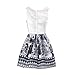 Girls 6 - 12 Years Flower Wedding Printing Princess Party Dress
