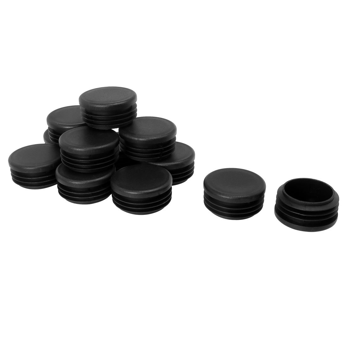 sourcingmap 45mm 1.77" OD Plastic Tube Inserts Pipe End Cover Caps 12pcs, 1.61"-1.69" Inner Dia, Home Office Gym Bung