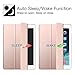 Fintie Case for iPad Air 2 - Lightweight Smart Slim Shell Standing Cover with Translucent Frosted Back Protector Supports Auto Wake/Sleep for iPad Air 2 2014 Model, Rose Gold