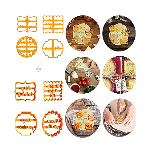 8Pcs Cookie Molds with Good Wishes,Cookie Molds with Rude Sayings Cuss Words, Funny Cookie Molds, Used for DIY Baking Cake Biscuit Desserts