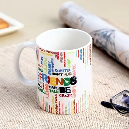 Hot Muggs Friend Emotions Ceramic Mug, 350ml