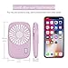 Aluan Handheld Mini Fan Powerful Small Personal Portable Speed Adjustable USB Rechargeable Eyelash Fan for Kids Girls Boys Woman Man Home Office Outdoor Travel, Pink
