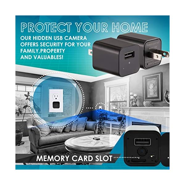 Spy Camera Charger Hidden Camera Premium Pack 2020 With Memory Card