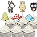 Kapoklife 11 36-Pack Cute Creatures Cupcake Picks, Animal Friends Toppers, Kids Woodland Theme Baby Shower Birthday Party Cake Decor, 1