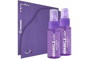OPTIPAK Sparkle Anti-Reflective Safe Lens Cleaner Spray Kit - (2) 1oz Glasses Cleaner Spray & (2) Microfiber Cloth for Eyeglasses, Sunglasses, Lenses, Screens and Camera Cleaning Kit (4 Piece Set)