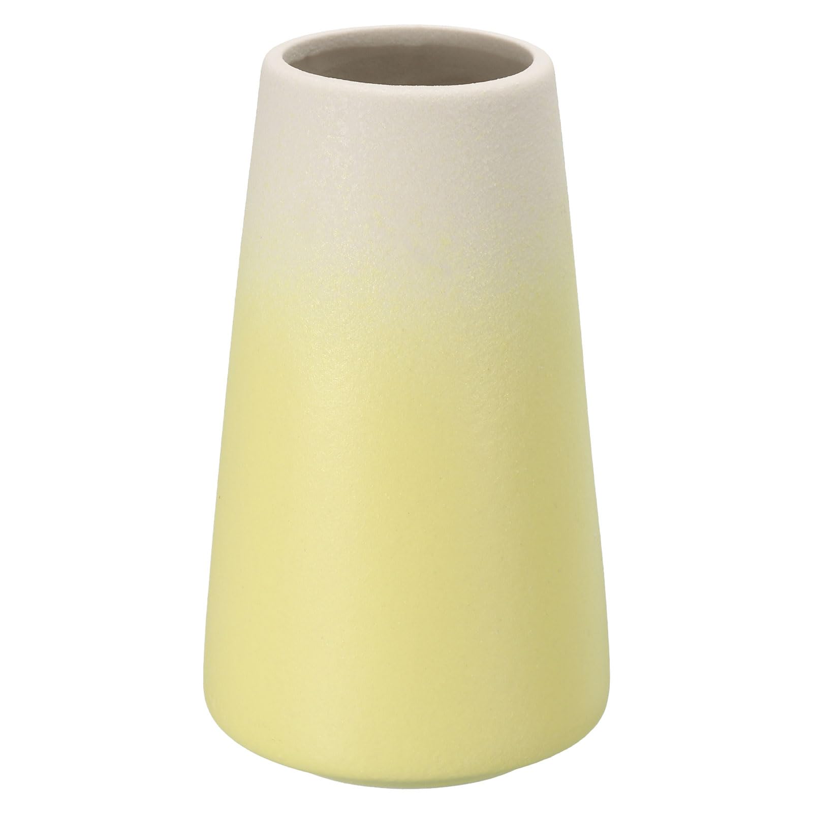 PATIKIL Flower Vase, Ceramic Vases for Flowers Minimalist Floral Vase Table Centerpieces for Fireplace Living Room Decor, Gradient Yellow