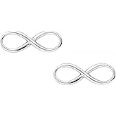 Sterling Silver Endless Infinity Symbol Mini Post Stud Earrings