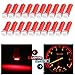 cciyu 20 Pack T5 58 70 73 74 Dashboard Gauge 5050SMD LED Wedge Lamp Bulb Light (20pack red)