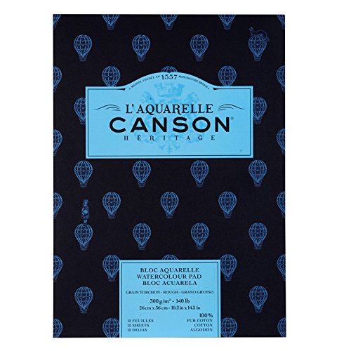 Canson Heritage Watercolour Pad - 12 Sheets - 300gsm - 10