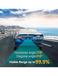 Cámara de visión delantera   trasera NATIKA 720P, cámara de visión nocturna a prueba de agua Starlight IP69K impermeable Full HD y cámara de copia de seguridad de visión trasera inversa de ángulo amplio de vista de 210 grados de alto (SUV RV Van)
