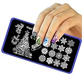Nail Art ! AMA(TM) Christmas DIY Nail Art Image Stamp Stamping Plates Manicure Template (E)