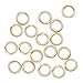 4mm 21 Gauge Open Jump Rings 22K Gold Plated (100)