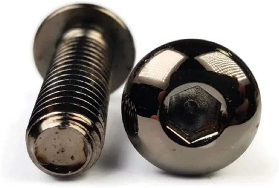 Black Chrome Plated Button Head Socket Cap Screws 5/1624 x 1/2 Qty 25