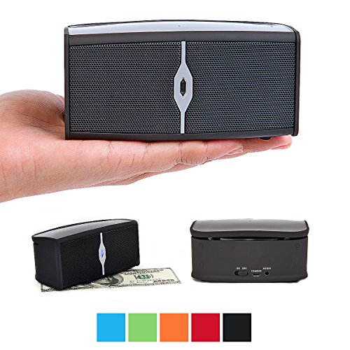 Bluetooth Speakers, AlpatronixÂ® [AX400] Ultra-Portable Wireless Bluetooth Stereo Speaker with Mic, Subwoofer, Volume & Playback Controls, Powerful 8-Watt Stereo Dual Audio Drivers Compatible with Apple iPods, iPads, iPhones, Samsung Galaxy Devices, LG G5 V10 G4, Motorola Droid, Nokia Lumia, Sony Xperia, HTC One, Google Nexus, Android Smartphones, Laptops, Tablets & PC Desktop Computers [8-10+ Hrs. of Playback Time] - (Black)