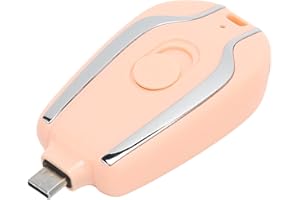 EVGATSAUTO Mini Powerbank Keychain 1500mAh USB C Charging Cable with LED Charge Indicator and Foldable Plug for On The Go (Pi