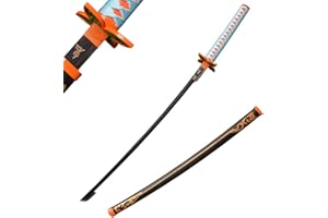 Sword Valley Demon Series Sword About 40.9″ - Cosplay Prop Anime Slayers Katana Samurai Sword - Anime Original Texture Carbon Steel Blade Carving Symbol - Handle Absorbs Sweat and Prevents Slipping