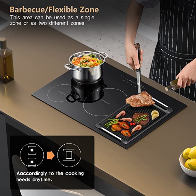 Electric Induction Cooktop, Builtin Induction Stove Top 36 Inch with 5