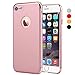 VANSIN Case for iPhone 7, 3 in 1 Ultra Thin and Slim Hard Case Coated Non Slip Matte Surface with Electroplate Frame for iPhone 7 (4.7'')(2016) - Rose Gold