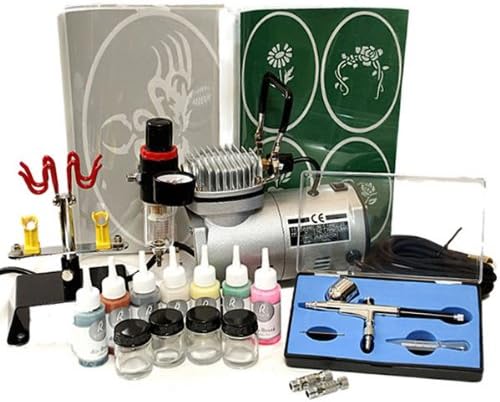 Complete Gravity Feed Dual Action Airbrush 20 pcs. KIT (Spraymaster)
