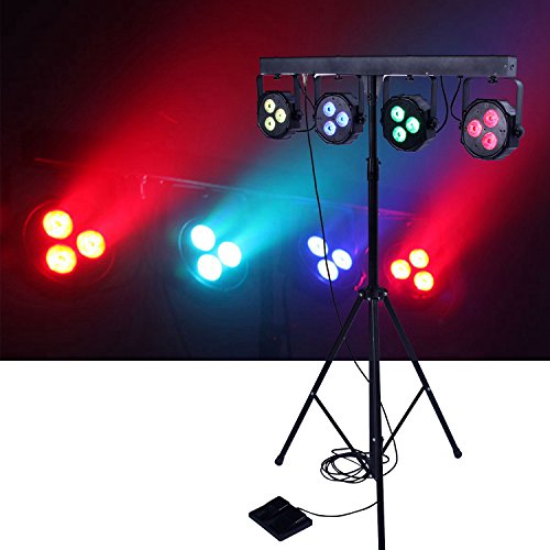 4 Bar LED Mobile DJ Stage Lighting Packages/Portable Par Can Kit Gig