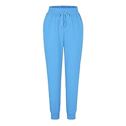 JIOEEH Linen Pants Women Summer Drawstring Back