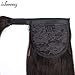 14 Inches Ponytail Hair Extensions Human Hair Piece for Women 1 Piece Hairpiece 60 Grams Wrap Around Ponytail Extensions Natural Black Color