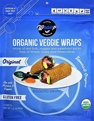 Raw Organic Mini Original Veggie Wraps | Wheat-Free, Gluten Free, Paleo Wraps, Non-GMO, Vegan Friendly Made in the USA