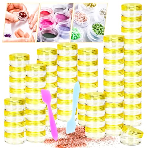 MotBach 100 Pcs 5g Empty Plastic Containers with