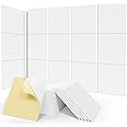Sonicism 22 Pack Acoustic Wall Panels with Self-Adhesive, 12" X 12" X 0.4" Sound Proof Foam Panels, Decorative Soundproof Wall Panels, Sound Proof Absorbing Tiles for Home & Offices, White