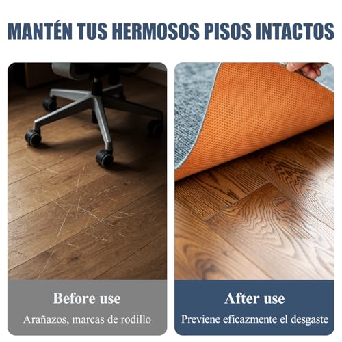 ZCAXGBH Tapete para Silla de Oficina, 120 * 150cm Tapete para Silla de Escritorio, Silencioso, Antideslizante, Resistente A ArañAzos,Tapete Rectangular Antideslizante para Silla Rodante de Suelo Duro