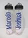 Personalized baseball 24 ounce BPA free water bottle