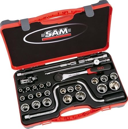 Sam Outillage 75 S28 Coffret De Douilles Accessoires 1 2 28 Outils De 8 A 32 Mm Amazon Fr Bricolage