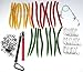 Fishing Lures Kit(108Pcs)-Artificial Soft Plastic Bait Set- Wacky Worms(24pcs 5.52