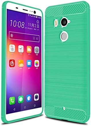 HTC U11 Plus Case, HTC U11+ Case, Wellci Soft Silicon Luxury Brushed Case with Texture Carbon Fiber Design Protection Cover for HTC U11 Plus/HTC U11+ (Green)
